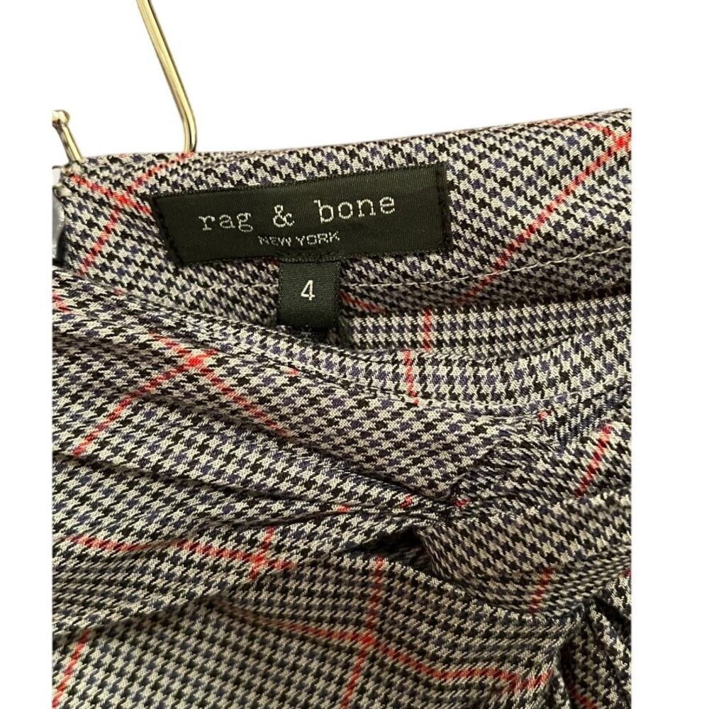 RAG & BONE Amber Plaid Silk Skirt In Grey Size 4 - Picture 4 of 6